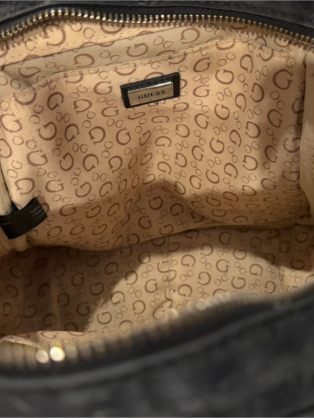 GUESS Black Embossed Mini Backpack - Picture 5 of 7